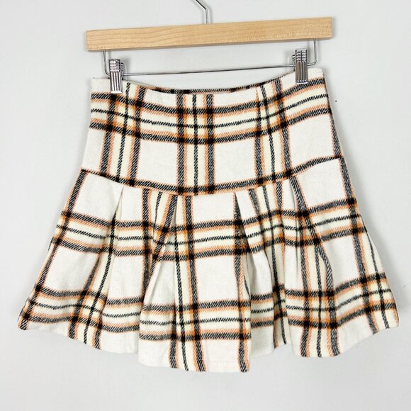 NEW Plaid Flannel Pleated Skirt Y2K Style Academia School Girl Size Small Women' - Picture 2 of 3
